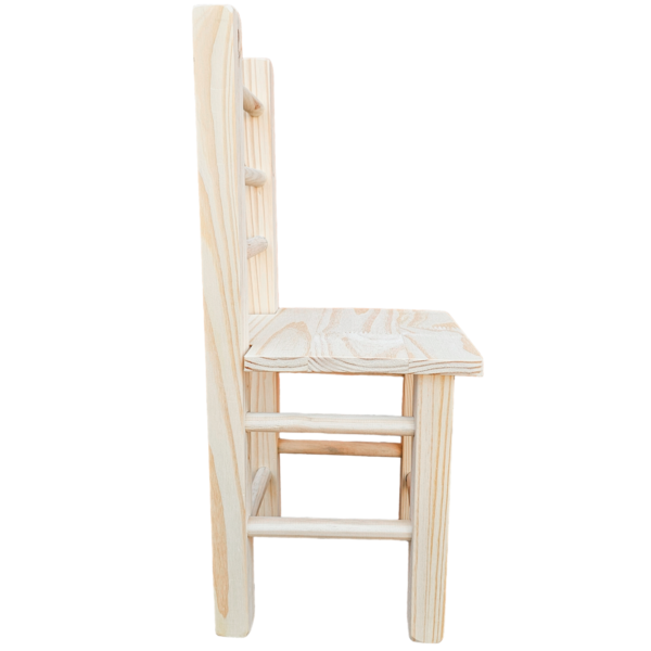 Cadeira Cadeirinha Infantil De Madeira Natural Super Resistente, Durável E Fácil De Limpar Suporta 140Kg - Image 6