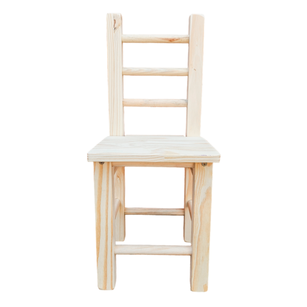 Cadeira Cadeirinha Infantil De Madeira Natural Super Resistente, Durável E Fácil De Limpar Suporta 140Kg - Image 5