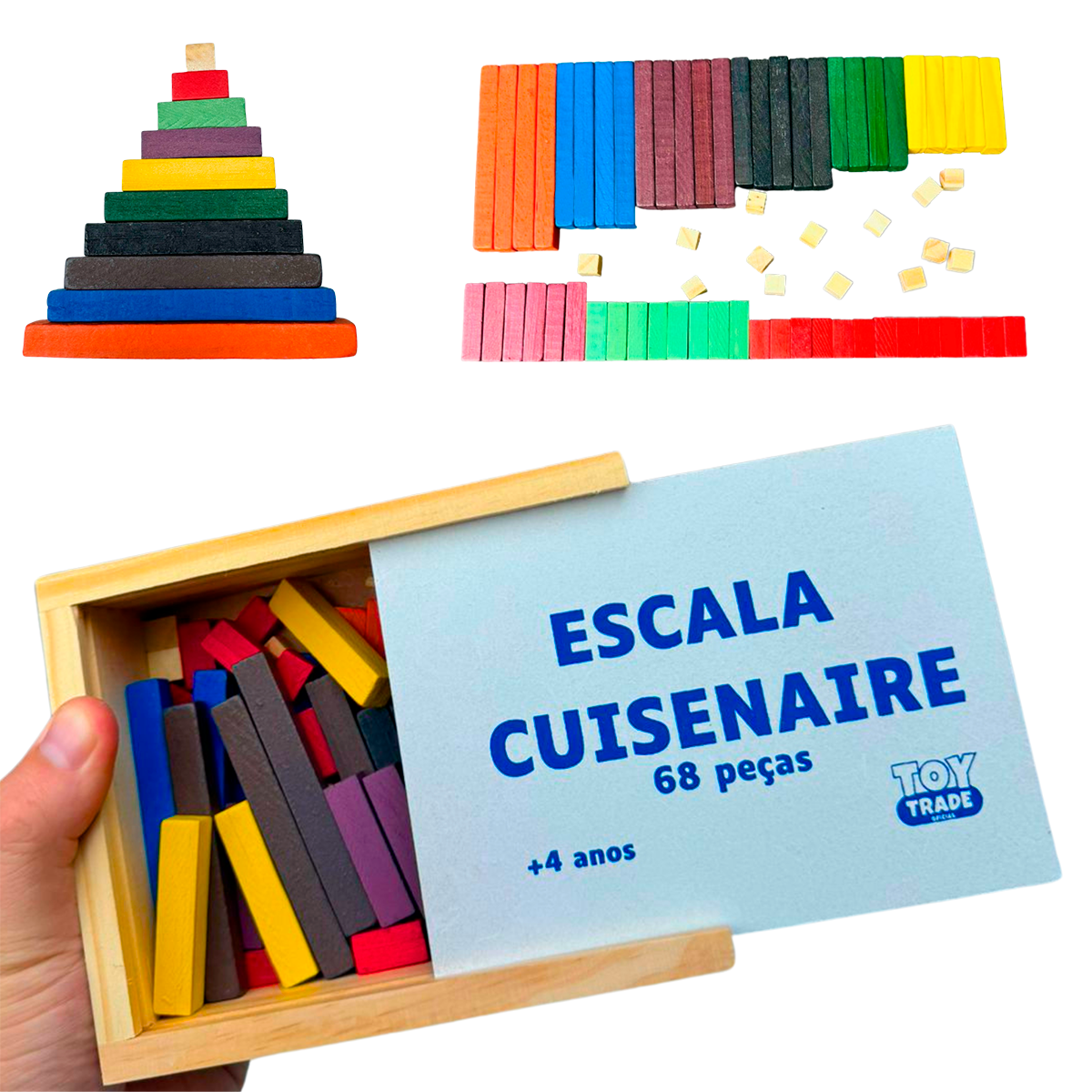 Escala Cuisenaire 68 Peças MegaStore Marques capa