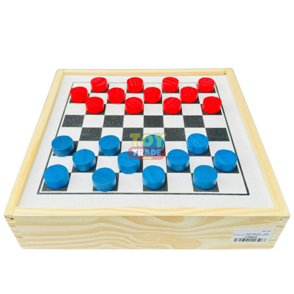 Jogos de Mesa Padrão 5 em 1 Xadrez, Dama, Ludo, Trilha, Jogo da Velha Educativos Jogos Classicos - Image 8