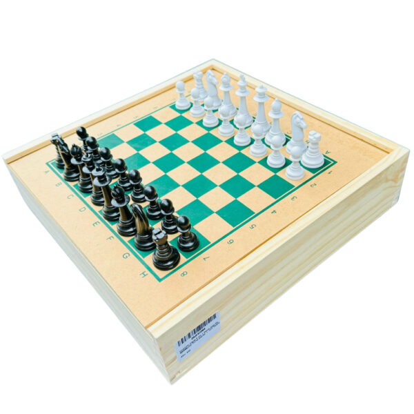 Jogos de Mesa Padrão 5 em 1 Xadrez, Dama, Ludo, Trilha, Jogo da Velha Educativos Jogos Classicos - Image 5